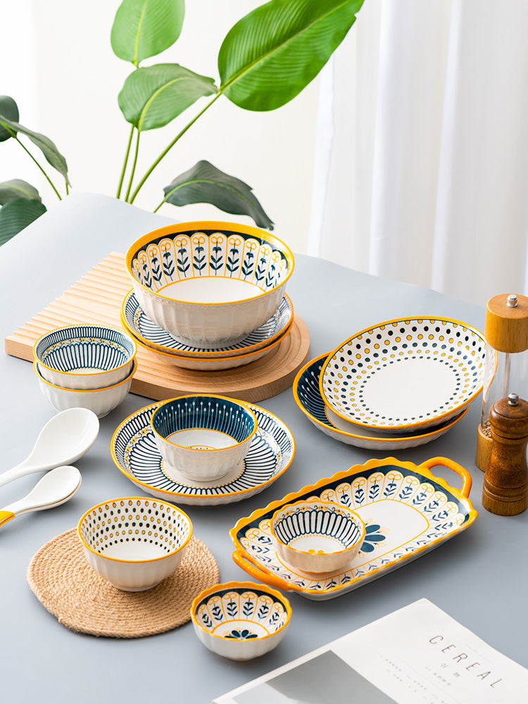 Nordic Microwave compatible Ceramic Dinner Set