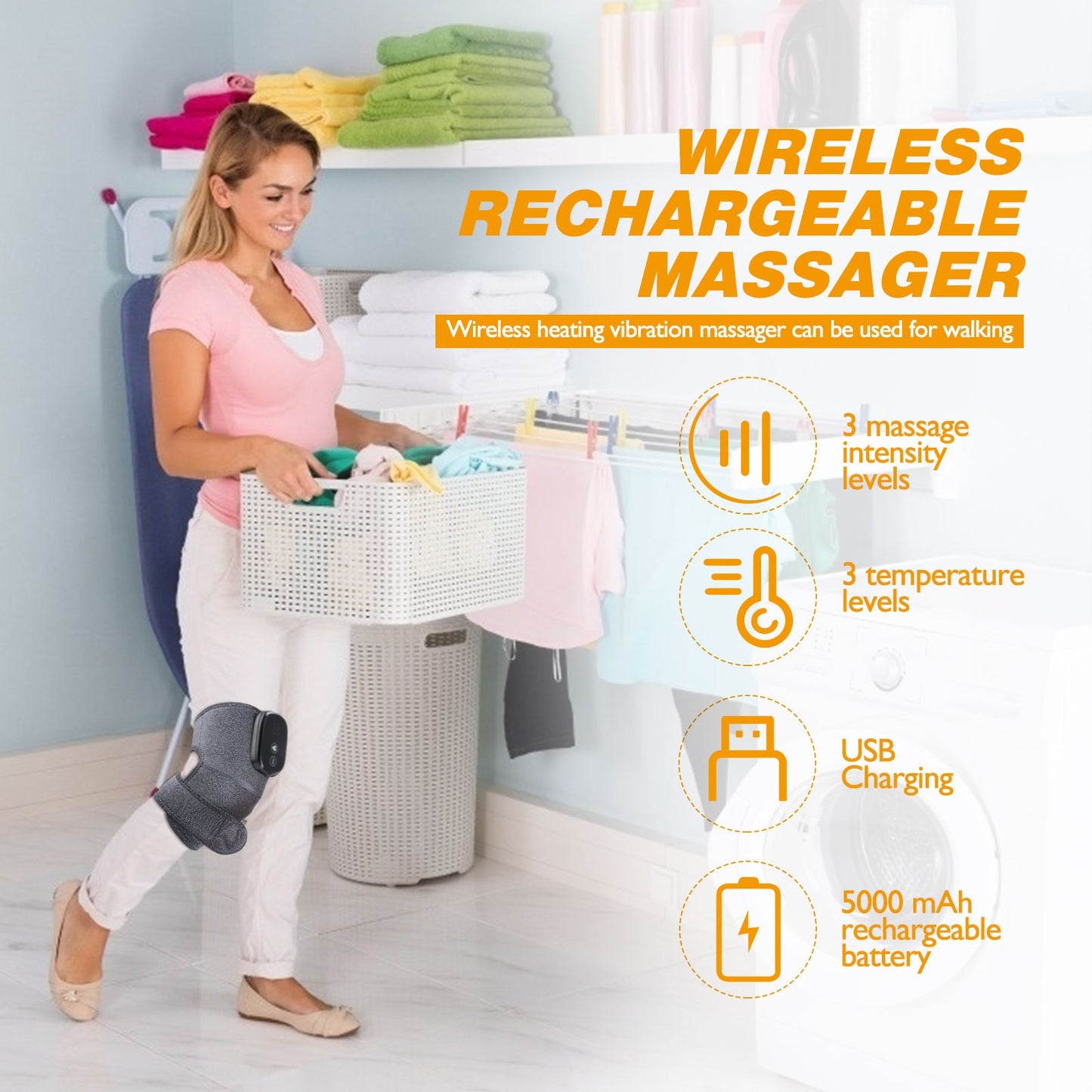 Electric Heating Therapy Knee Vibration Massager