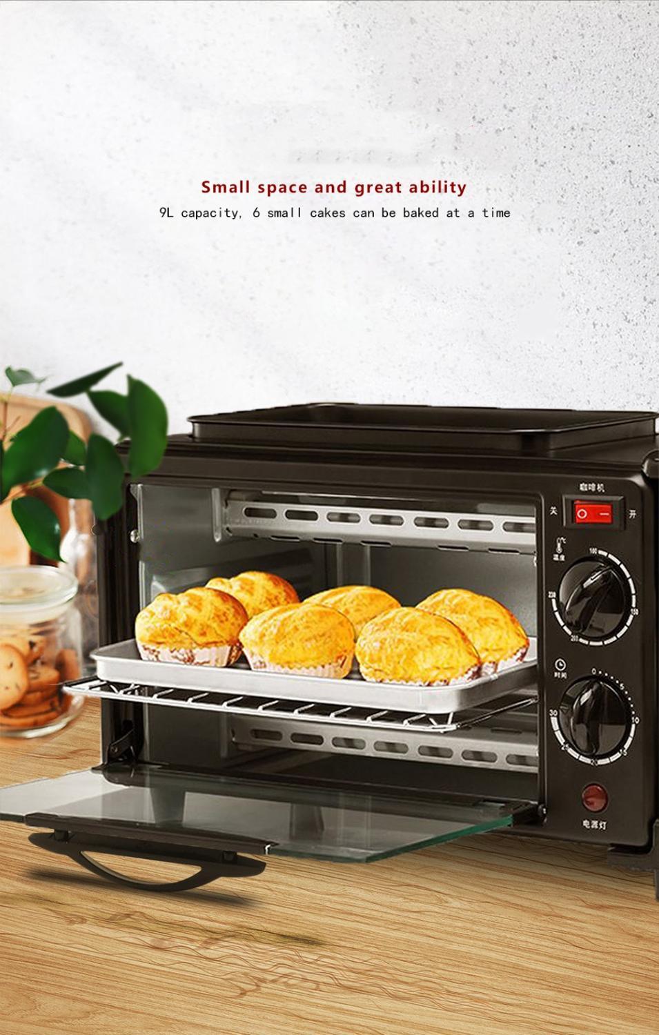 Multifunctional Three in One Breakfast Oven Toaster Frying Pan - mishiKart