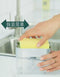 2 in 1 Sponge Box With Soap Dispenser Push Type Liquid Dish Brush