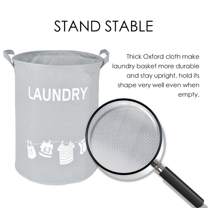 Folding Laundry Basket Storage Bucket Organizer