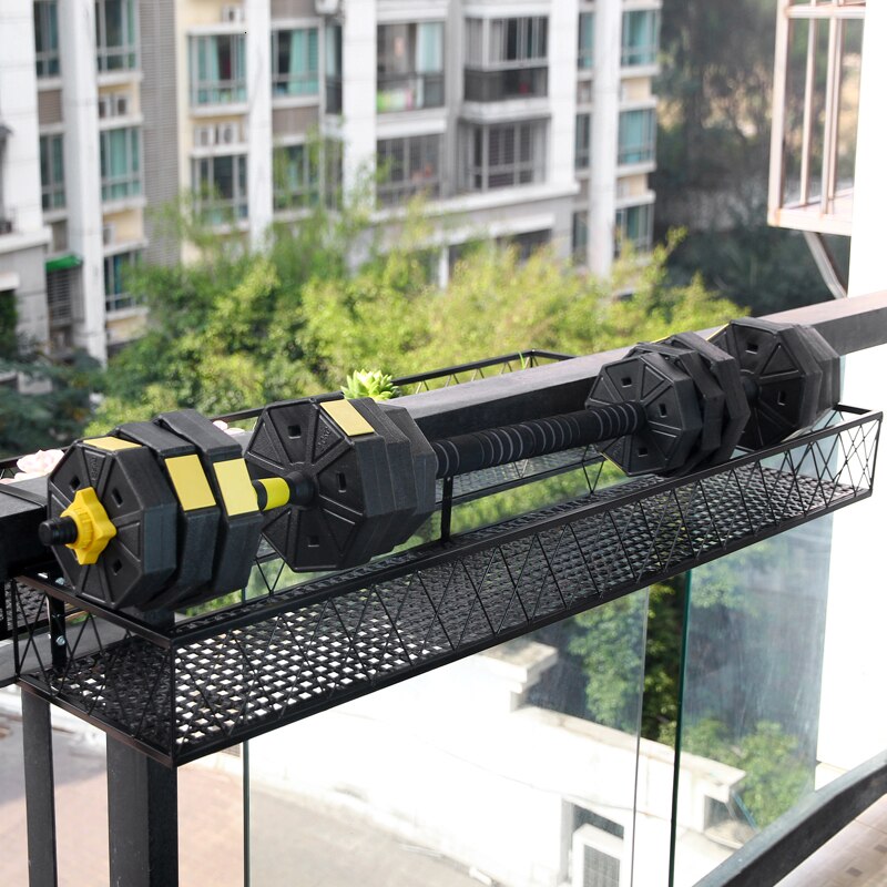 Balcony Flower Rack Suspension Iron Art Guardrail Flowerpot for Railing