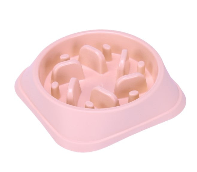 Pet Dog Feeding Food Bowls Puppy Slow Eating Feeder