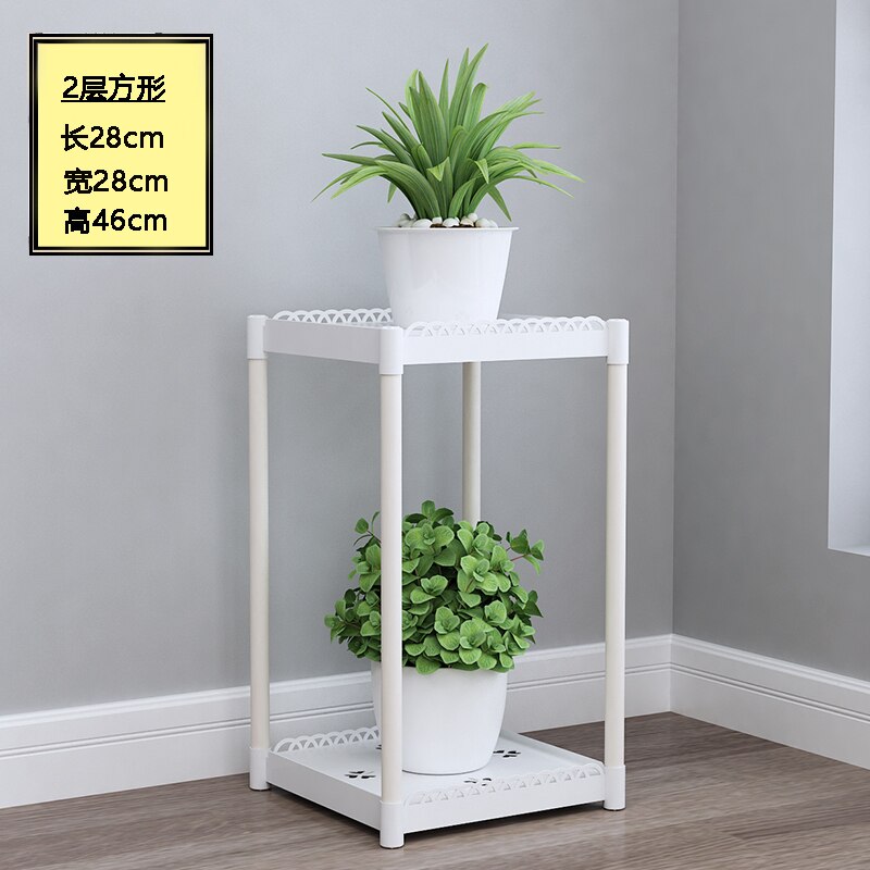 Flower Shelf Indoor Balcony Stand Plastic Frame Rack