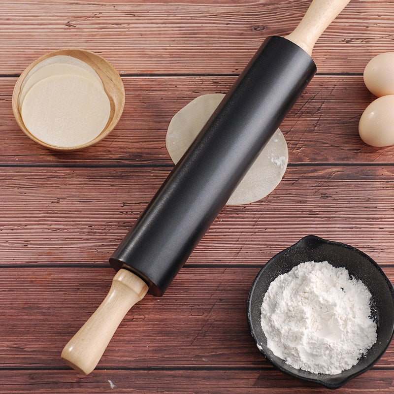 Non-Sticky Steel Rolling Pin Roller Roll Stick Belan