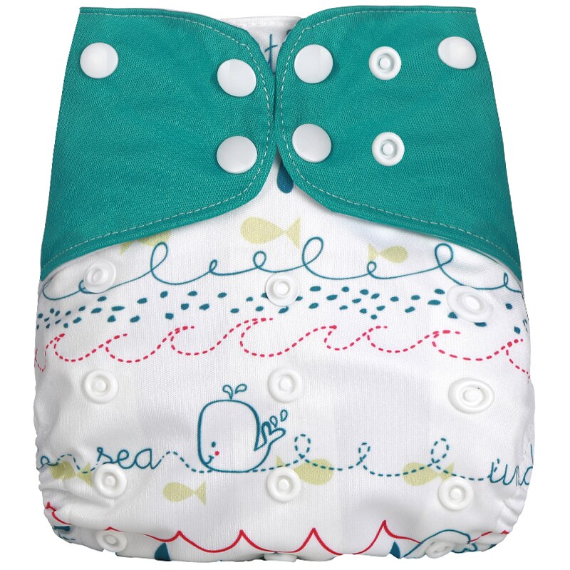 Pack of 5 - Reusable Cloth Diaper Adjustable Baby Nappies Washable Fit 3-15 kg
