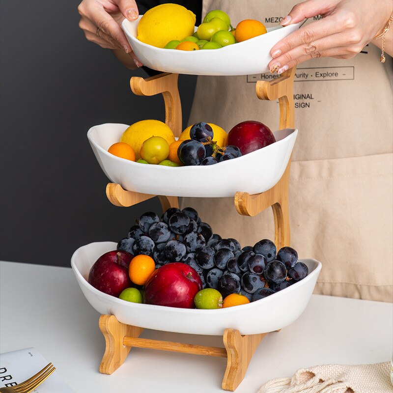 Creative Ceramic Dish Multi-layer Fruit Sushi Plate Snack Plate