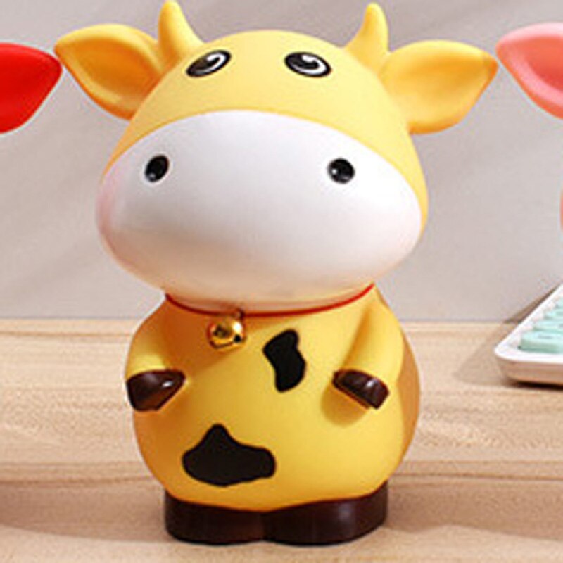 Piggy Bank for Kids - Animal Cow Money Box Safe