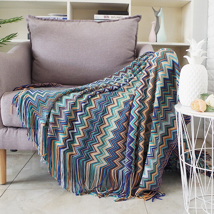 Nordic Knitted Throw Thread Sofa Blanket Home Decor