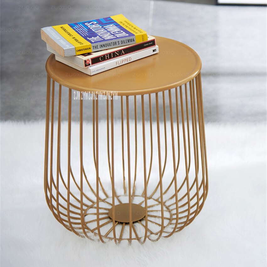 Pumpkin Shape Storage Round Coffee Tea Table Side Table