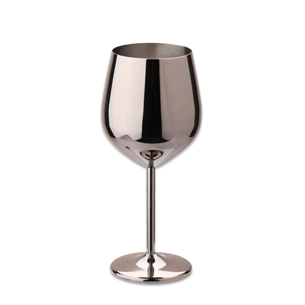 Stainless Steel Single Layer Goblet Wine Glass