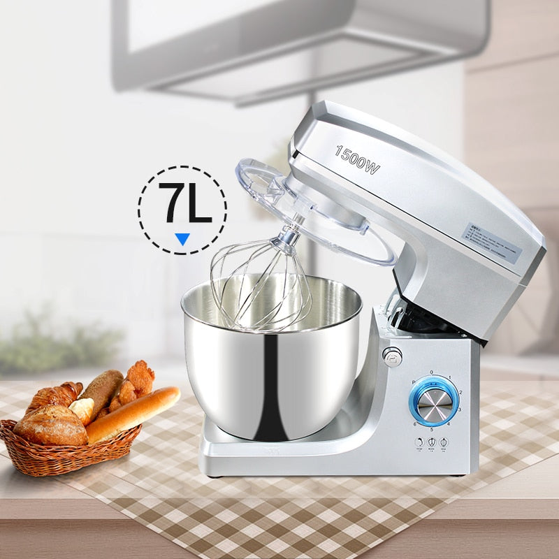 Commercial Stainless Steel 1500W Dough Stand Mixer 7L
