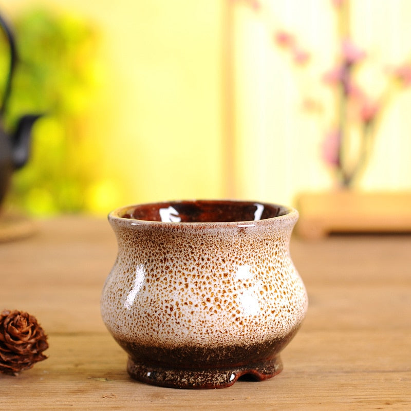 Pack of 5 - Chinese Style Ceramics Flower Pot Bonsai Pots For Succulent Plants