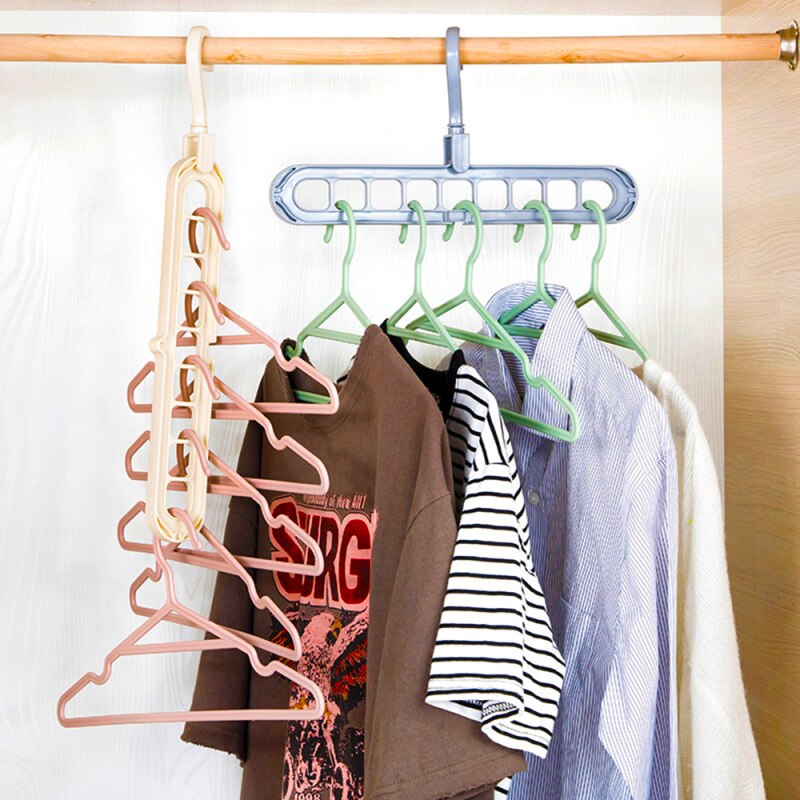 Pack of 4 Clothes hanger 8-piece Wardrobe Smart Rotating Hanger