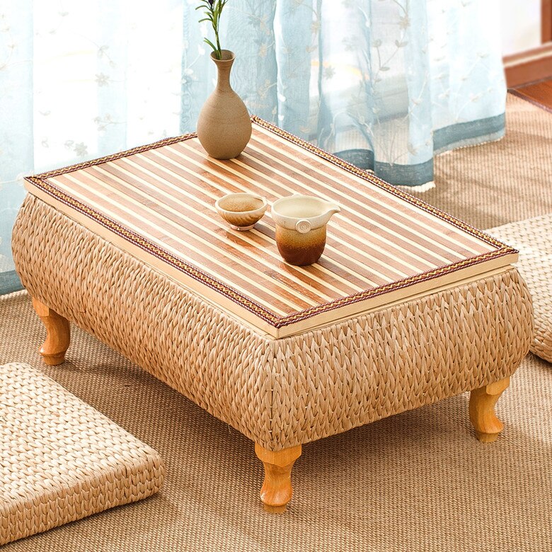 Japanese Rattan Coffee Table