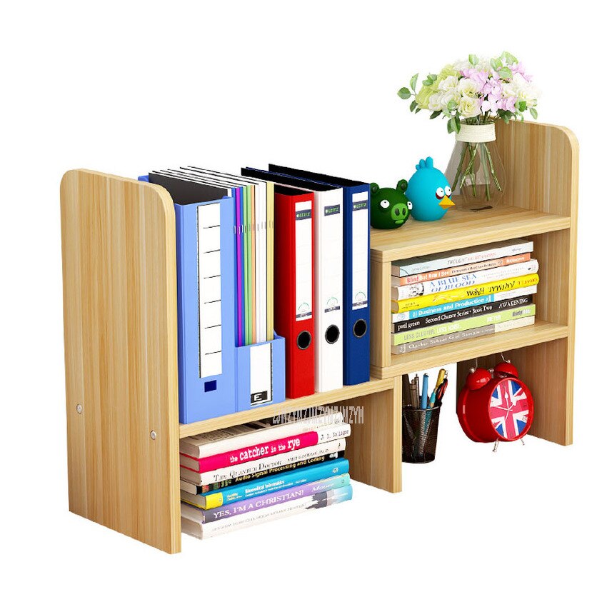 Desktop Bookshelf Storage Shelf Rack Modern Table Desktop Bookcase