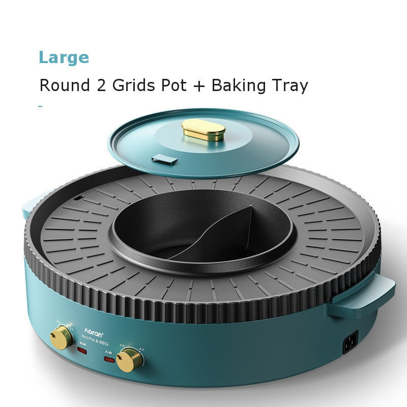 Electric BBQ Grill Hotpot Smokeless Non-Stick Barbecue Grill