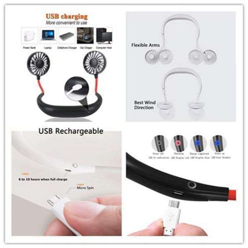 Mini USB Neck Rechargeable Fan