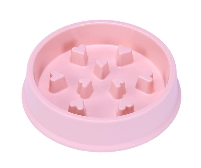 Pet Dog Feeding Food Bowls Puppy Slow Eating Feeder