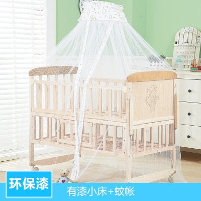 Solid Wood Crib Paint-Free Baby Bed Bassinet