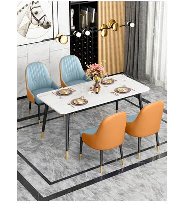 Italian Modern Rock Plate Dining Table and Chair