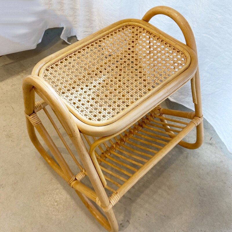 Rattan Storage Small Coffee Table Bed Side Tables