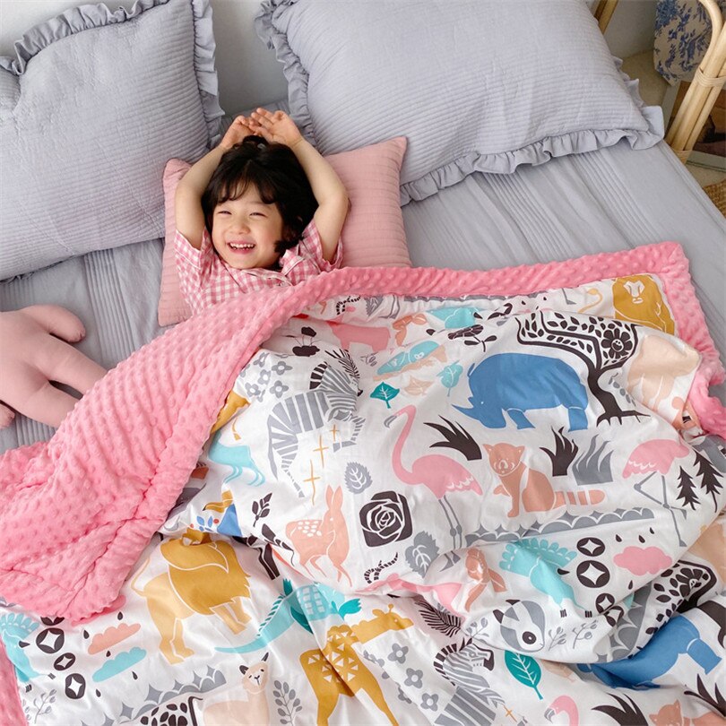 Kids Blanket Winter Unicorn Children Bedding Mink Wool Blanket For Sofa