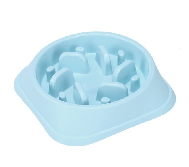 Pet Dog Feeding Food Bowls Puppy Slow Eating Feeder