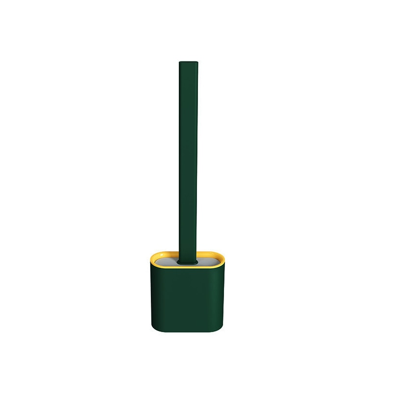 Silicone Wc Toilet Brush Flat Head Flexible Soft Bristles