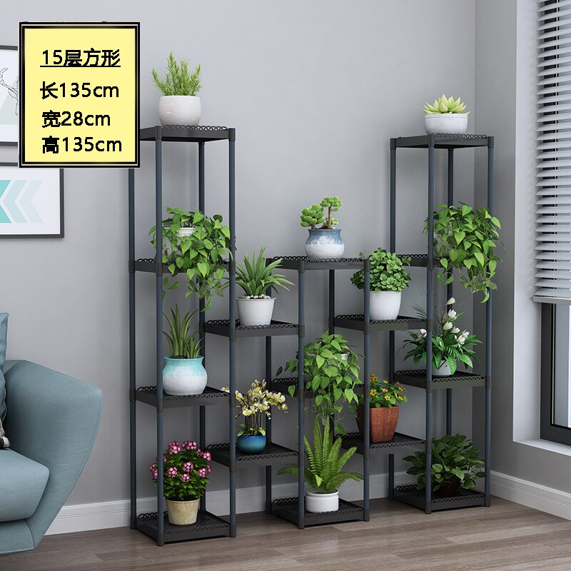 Flower Shelf Indoor Balcony Stand Plastic Frame Rack