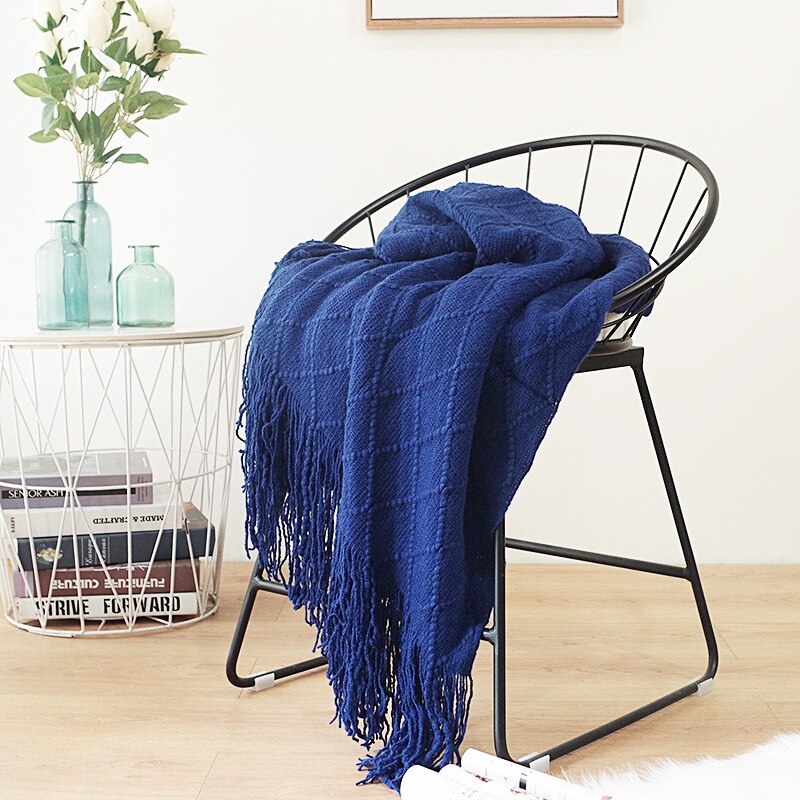 Nordic Knitted Throw Thread Sofa Blanket Home Decor