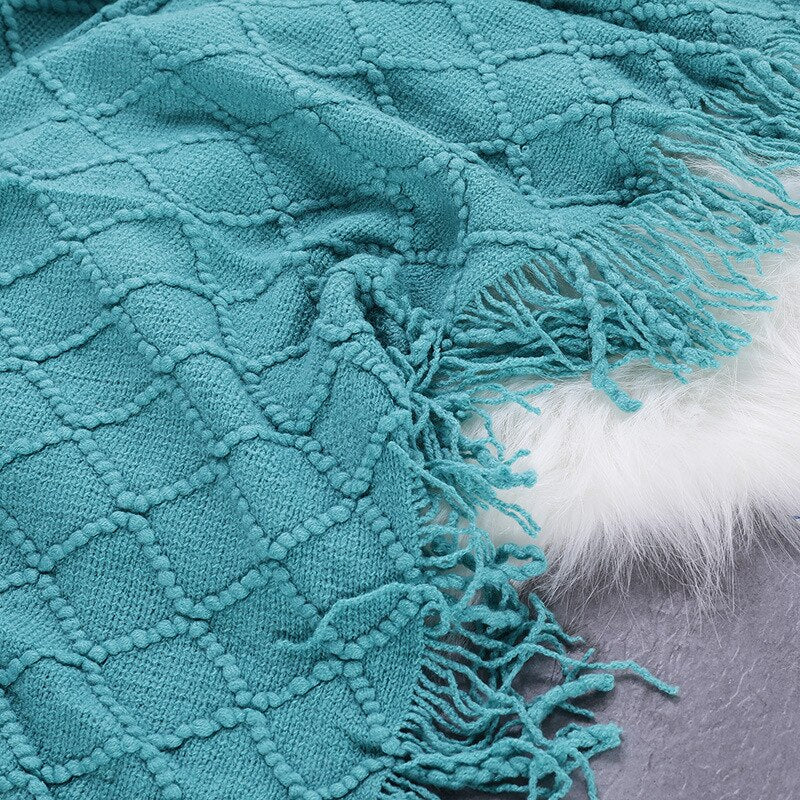 Nordic Knitted Throw Thread Sofa Blanket Home Decor