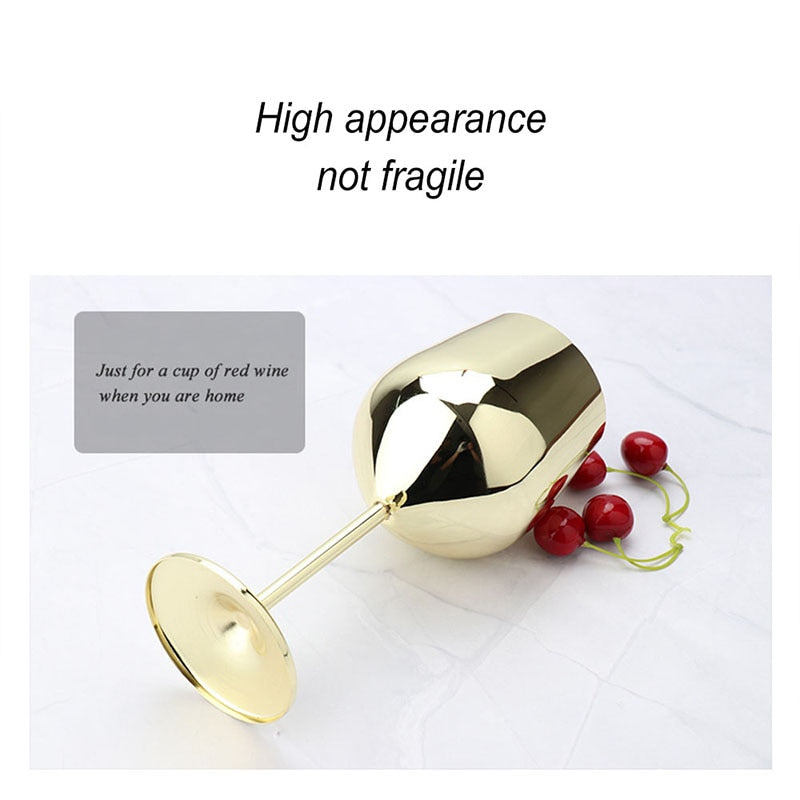 Stainless Steel Single Layer Goblet Wine Glass