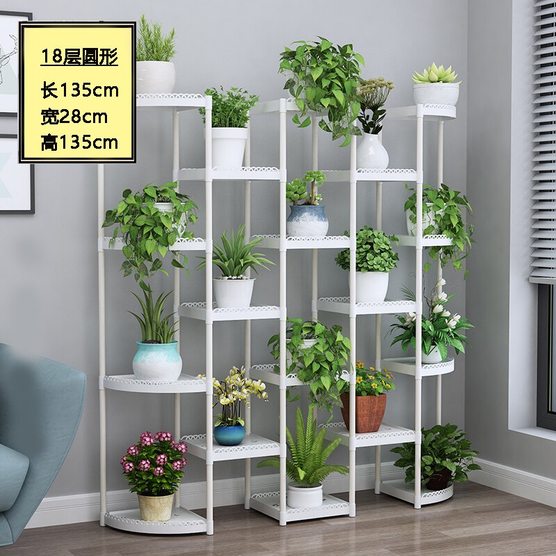 Flower Shelf Indoor Balcony Stand Plastic Frame Rack