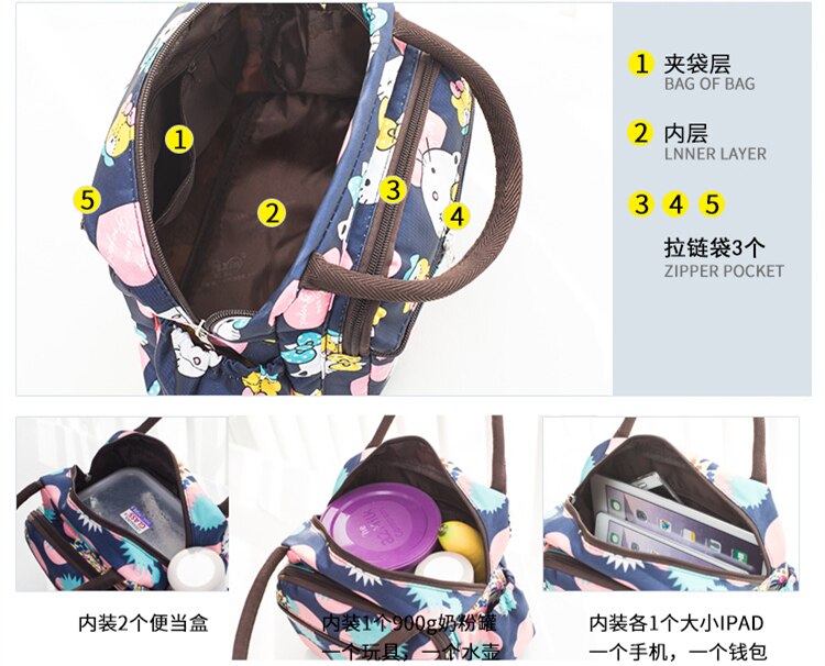 Portable Lunch Bag Thermal Insulated Tote Cooler Bag