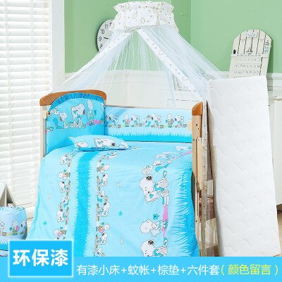 Solid Wood Crib Paint-Free Baby Bed Bassinet