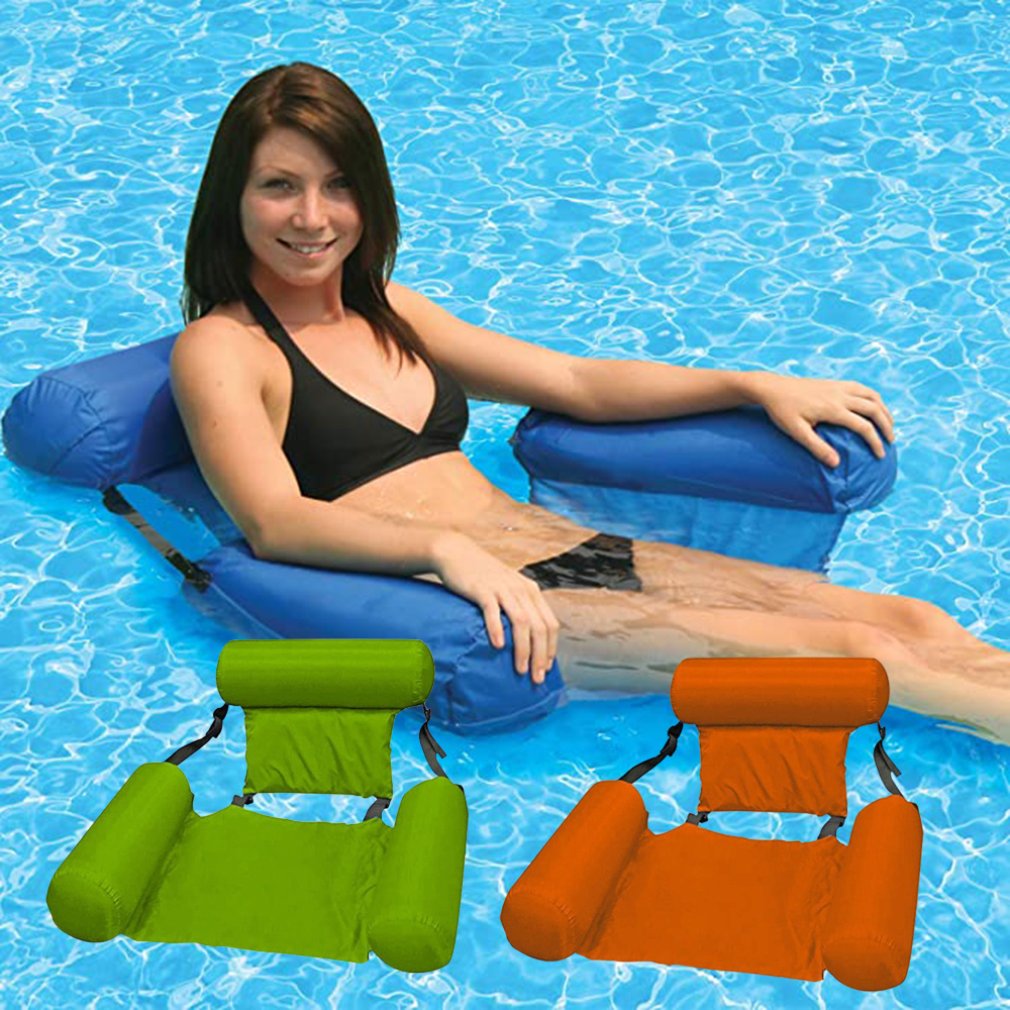 Outdoor Folding Water Hammock Recliner Inflatable Floating Swimming Mattress