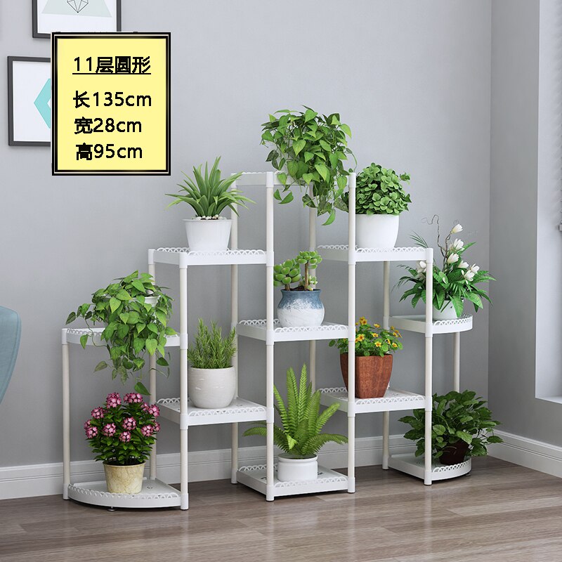 Flower Shelf Indoor Balcony Stand Plastic Frame Rack