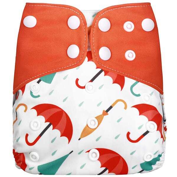 Pack of 5 - Reusable Cloth Diaper Adjustable Baby Nappies Washable Fit 3-15 kg