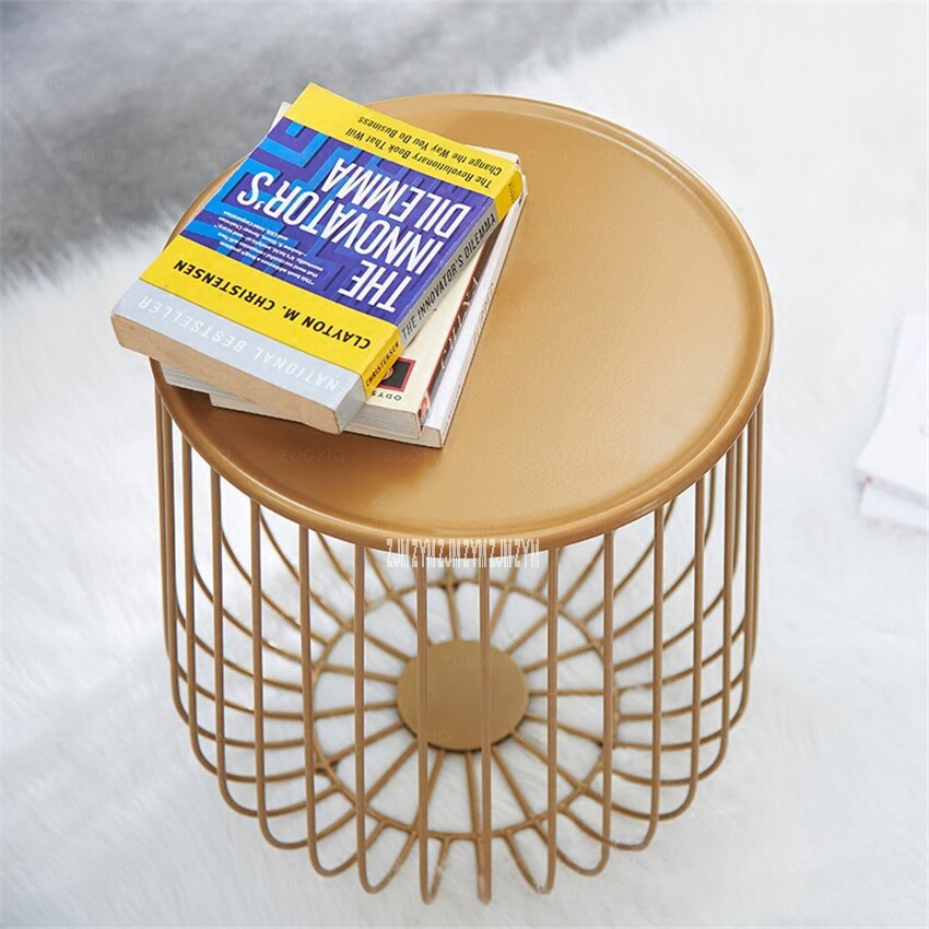 Pumpkin Shape Storage Round Coffee Tea Table Side Table