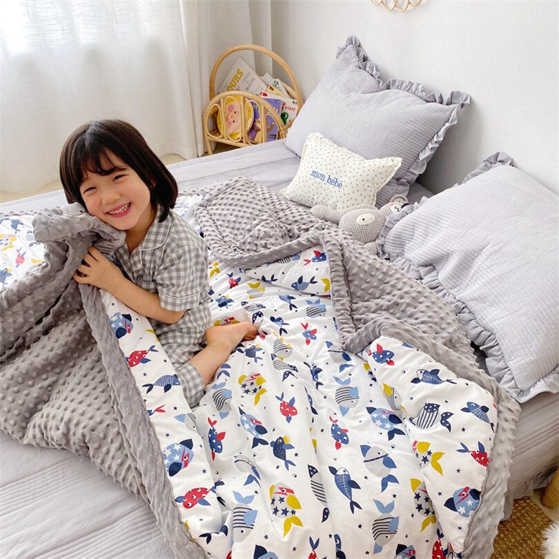 Kids Blanket Winter Unicorn Children Bedding Mink Wool Blanket For Sofa