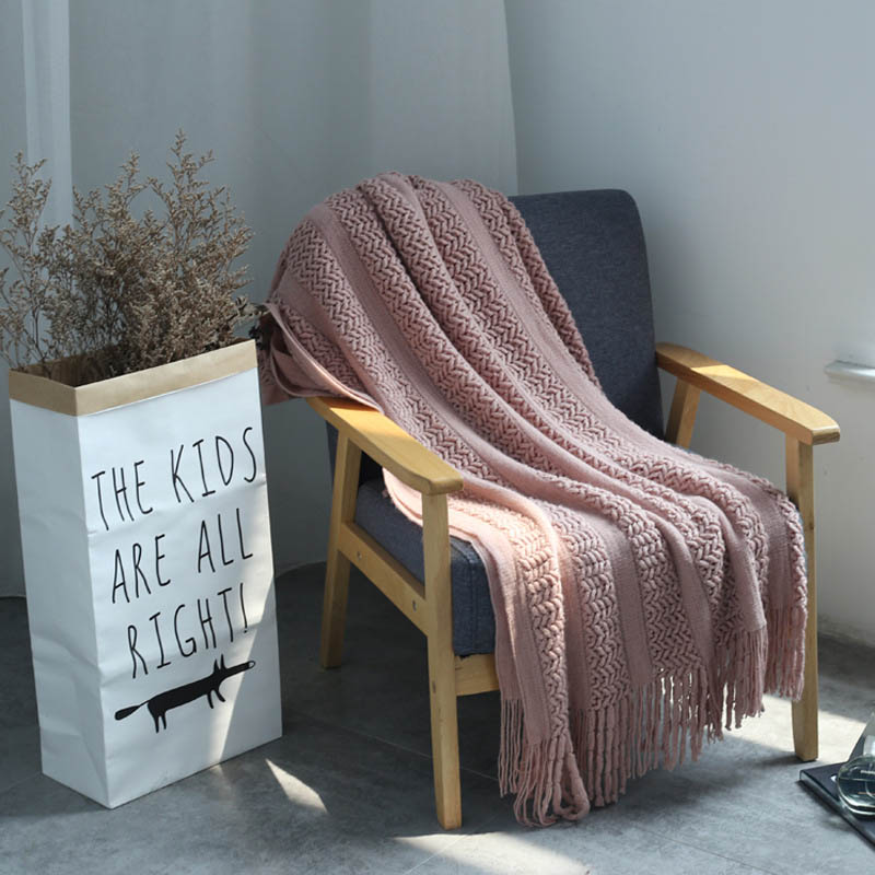Nordic Knitted Throw Thread Sofa Blanket Home Decor