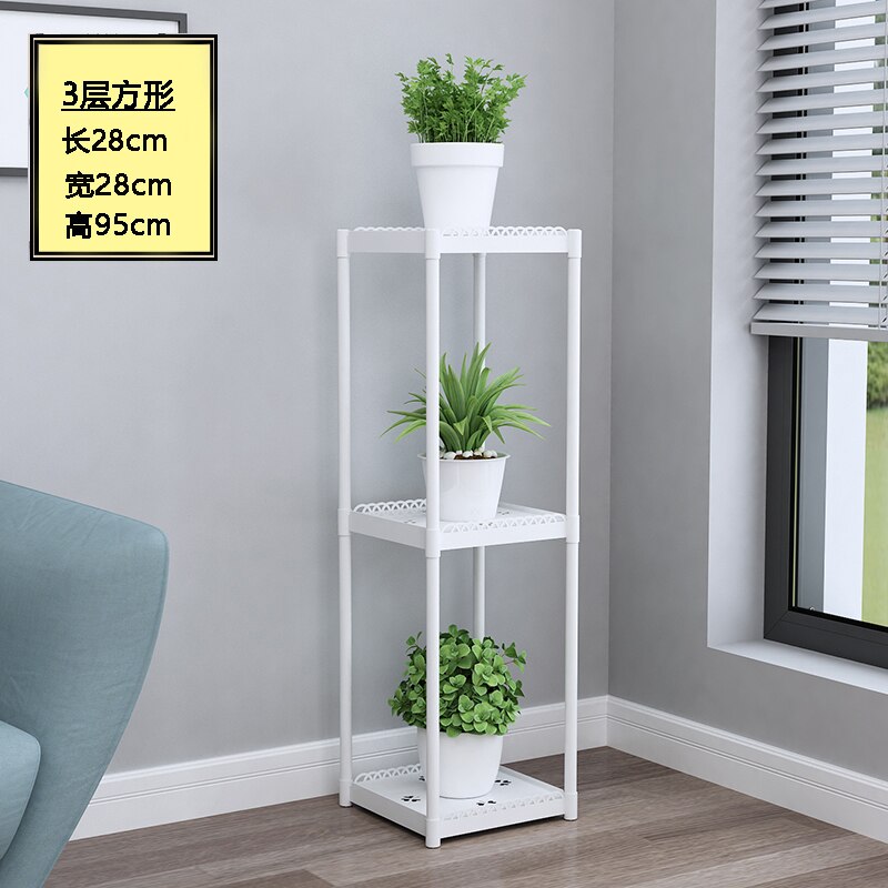 Flower Shelf Indoor Balcony Stand Plastic Frame Rack