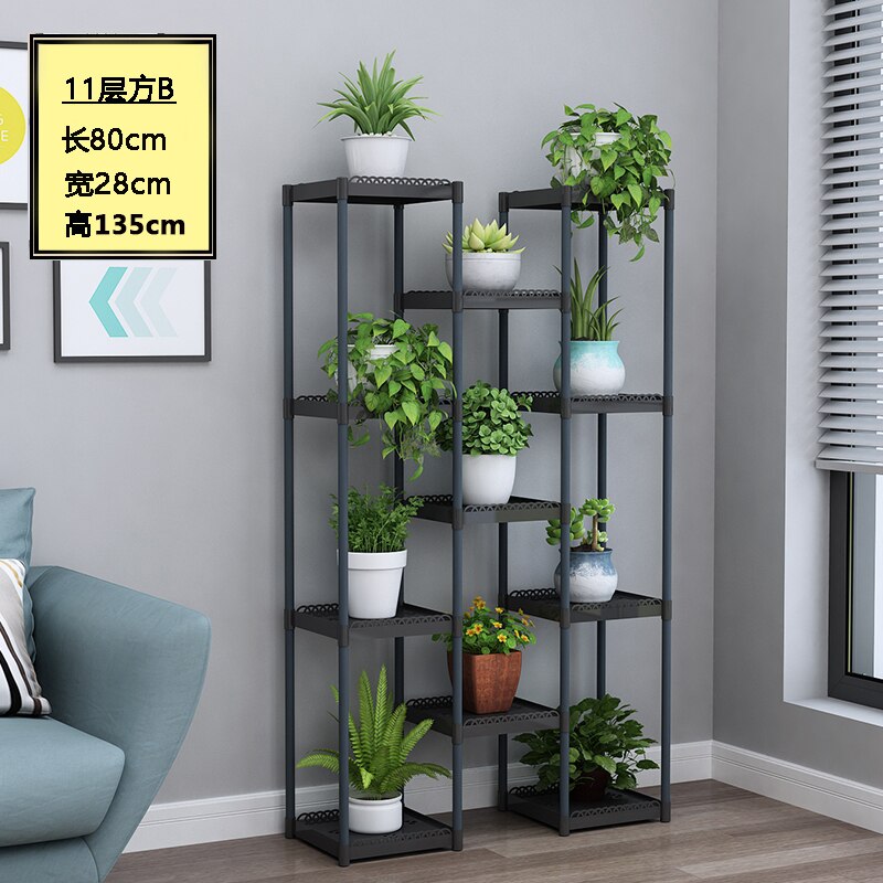 Flower Shelf Indoor Balcony Stand Plastic Frame Rack