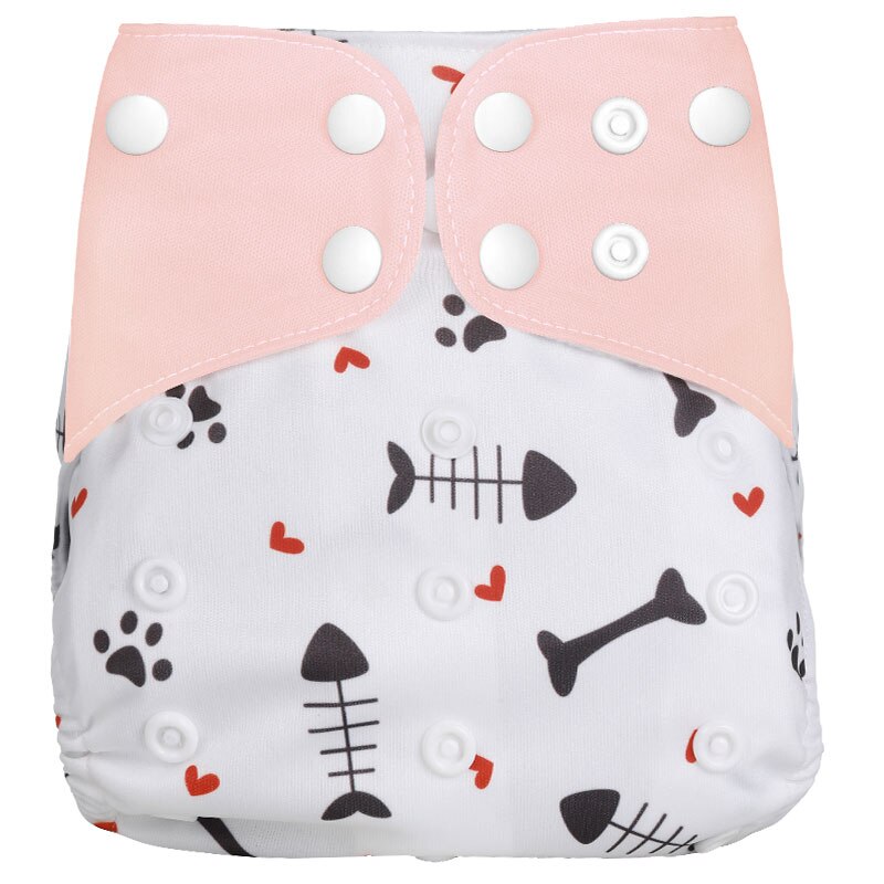 Pack of 5 - Reusable Cloth Diaper Adjustable Baby Nappies Washable Fit 3-15 kg