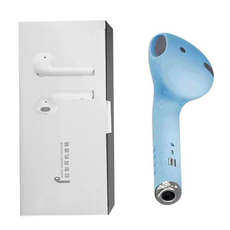 Giant Portable Headset Bluetooth Speaker with FM Radio Mic TF Card AUX Cable