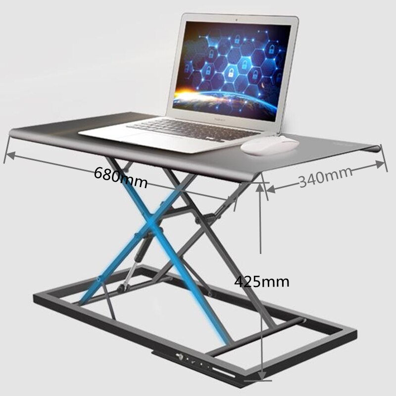 Teds High Quality Pneumatic Lifting Laptop Computer Table Metal