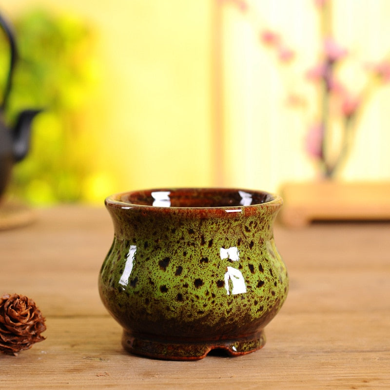 Pack of 5 - Chinese Style Ceramics Flower Pot Bonsai Pots For Succulent Plants