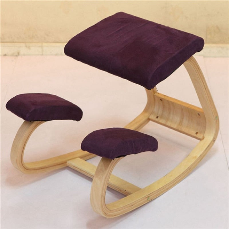 Ergonomic Kneeling Chair Stool Rocking Wooden