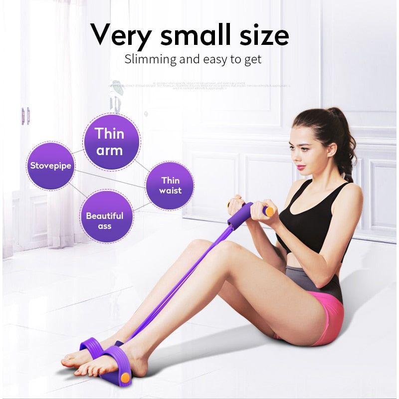 4 Tubes Resistance Bands Elastic Pull Ropes Exerciser